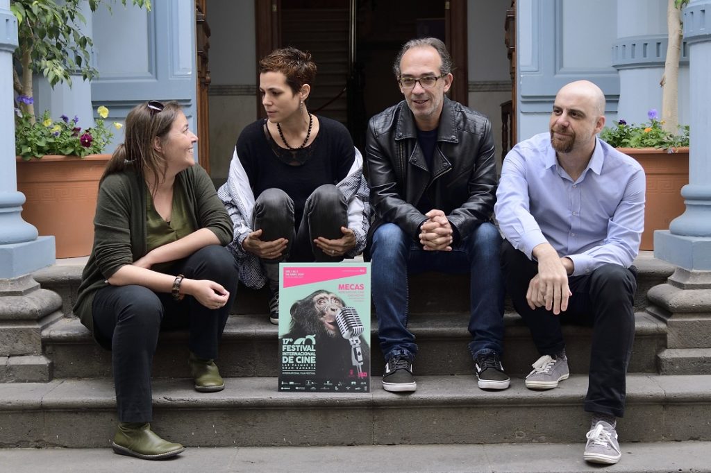 Nuria Guinnot, coordinadora de Gran Canaria Film Commission, Lorena Morín, coordinadora de MECAS, Luis Miranda, director del Festival y Pedro Carballido, coordinador de CLAC, Cluster Audiovisual de Canarias